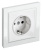 Розетка силов. IEK Brite РСР14-1-0-БрБ BR-R14-16-K01-F одинар. скрыт. зазем. штор. IP20 белый (упак.:1шт) - купить недорого с доставкой в интернет-магазине