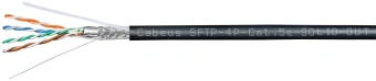 Кабель информационный Cabeus SFTP-4P-Cat.5e-SOLID-OUT-LSZH-UV SFTP-4P-CAT.5E-SOLID-OUT-LSZH- кат.5E SF/UTP LSZH универсальный 305м черный - купить недорого с доставкой в интернет-магазине
