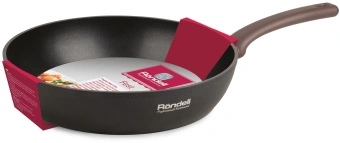 Сковорода Rondell Fest RDA-1338 круглая 24см покрытие: Xylan Plus ручка несъемная (без крышки) черный - купить недорого с доставкой в интернет-магазине