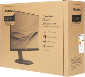 Монитор Philips 23.8" 241B8QJEB (00/01) черный IPS LED 16:9 DVI HDMI M/M матовая HAS Piv 1000:1 250cd 178гр/178гр 1920x1080 75Hz VGA DP FHD USB 4.97кг - купить недорого с доставкой в интернет-магазине