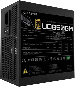 Блок питания Gigabyte ATX 850W GP-UD850GM 80+ gold 24+2x(4+4) pin APFC 120mm fan 8xSATA Cab Manag RTL - купить недорого с доставкой в интернет-магазине