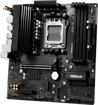 Материнская плата Asrock B850M PRO-A WIFI Socket AM5 AMD B850 4xDDR5 mATX AC`97 8ch(7.1) 2.5Gg RAID+HDMI+DP - купить недорого с доставкой в интернет-магазине