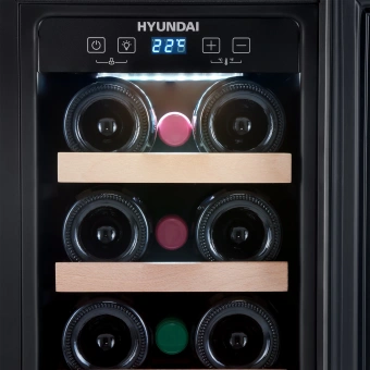 Винный шкаф Hyundai HBWC 0831 SU 1-нокамерн. черный - купить недорого с доставкой в интернет-магазине