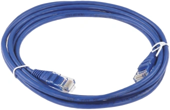 Патч-корд Lanmaster TWT-45-45-2.0-BL UTP RJ-45 вил.-вилка RJ-45 кат.5E 2м синий ПВХ (уп.:1шт) - купить недорого с доставкой в интернет-магазине