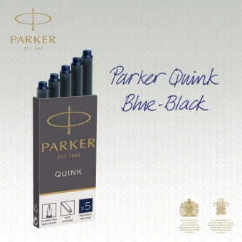 Картридж Parker Quink Z11 (1950385) черный/синие чернила для ручек перьевых (5шт) - купить недорого с доставкой в интернет-магазине