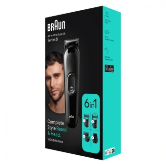 Триммер Braun Series 3 MGK3420 черный (насадок в компл:5шт) - купить недорого с доставкой в интернет-магазине