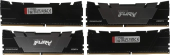 Память DDR4 4x8GB 3600MHz Kingston KF436C16RB2K4/32 Fury Renegade Black RTL Gaming PC4-28800 CL16 DIMM 288-pin 1.35В kit single rank с радиатором Ret - купить недорого с доставкой в интернет-магазине