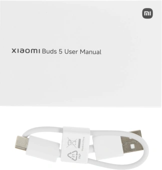 Гарнитура вкладыши Xiaomi Buds 5 M2341E1 белый беспроводные bluetooth в ушной раковине (BHR8117GL) - купить недорого с доставкой в интернет-магазине