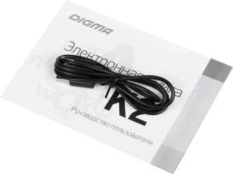 Электронная книга Digma K2 6" E-ink HD Pearl 758x1024 600MHz/4Gb/microSDHC/подсветка дисплея темно-серый - купить недорого с доставкой в интернет-магазине