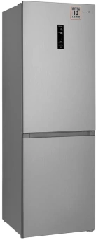 Холодильник Weissgauff WRK 185 Total NoFrost Inverter Inox 2-хкамерн. нержавеющая сталь инвертер - купить недорого с доставкой в интернет-магазине