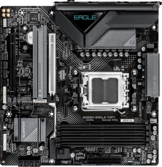 Материнская плата Gigabyte B850M EAGLE WF7 Socket AM5 AMD B850 4xDDR5 mATX AC`97 8ch(7.1) 2.5Gg RAID+HDMI+DP - купить недорого с доставкой в интернет-магазине