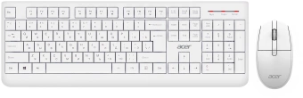 Клавиатура + мышь Acer OCC401 клав:белый мышь:белый USB беспроводная Multimedia (ZL.ACCCC.017) - купить недорого с доставкой в интернет-магазине