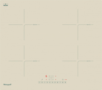 Индукционная варочная поверхность Weissgauff HI 640 GSC бежевый - купить недорого с доставкой в интернет-магазине