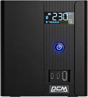 Источник бесперебойного питания Powercom Raptor Plus LCD RPT1600EULCD 960Вт 1600ВА черный - купить недорого с доставкой в интернет-магазине