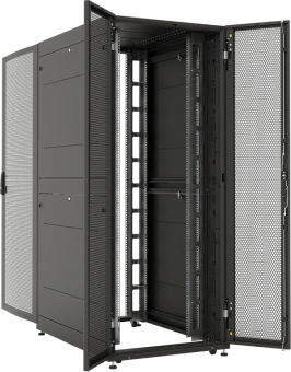 Шкаф серверный ЦМО (ШТК-СП-42.8.12-88АА-9005) напольный 42U 800x1200мм пер.дв.перфор. 2 бок.пан. задн.дв.перфор. направл.под винты 1350кг черный 883мм 174кг 1950мм - купить недорого с доставкой в интернет-магазине