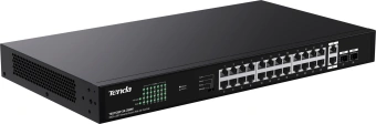 Коммутатор Tenda TEG1128P-24-250W (L2) 26x1Гбит/с 2SFP 24PoE 230W неуправляемый - купить недорого с доставкой в интернет-магазине
