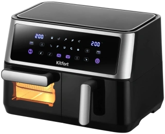 Аэрогриль Kitfort КТ-2256 2850Вт черный/серебристый - купить недорого с доставкой в интернет-магазине