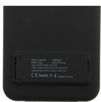 Мобильный аккумулятор Cactus CS-PBFSQT-10000 10000mAh QC/PD 18W 3A USB-A/USB-C беспров.зар. черный - купить недорого с доставкой в интернет-магазине
