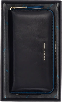 Кошелек женский Piquadro Blue Square PD1515B2R/N черный натур.кожа - купить недорого с доставкой в интернет-магазине