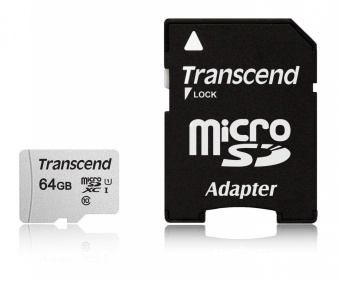 Флеш карта microSDXC 64Gb Class10 Transcend TS64GUSD300S-A + adapter - купить недорого с доставкой в интернет-магазине