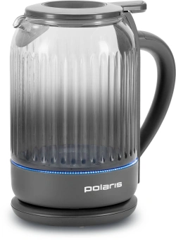Чайник электрический Polaris PWK 0701CGL 1.5л. 2200Вт графит корпус: стекло/пластик - купить недорого с доставкой в интернет-магазине