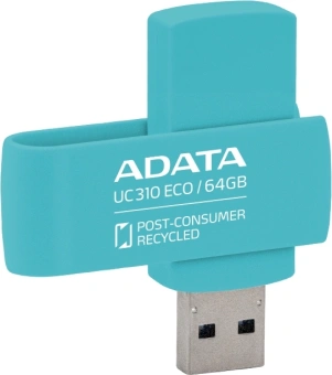 Флеш Диск A-Data 64GB UC310E UC310E-64G-RGN USB3.2 зеленый - купить недорого с доставкой в интернет-магазине