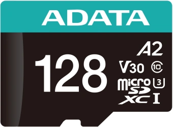 Флеш карта microSDXC 128GB A-Data AUSDX128GUI3V30SA2-RA1 Premier Pro + adapter - купить недорого с доставкой в интернет-магазине