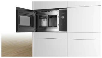Микроволновая печь Bosch BFL554MS0 25л. 900Вт нержавеющая сталь/черный (встраиваемая) - купить недорого с доставкой в интернет-магазине