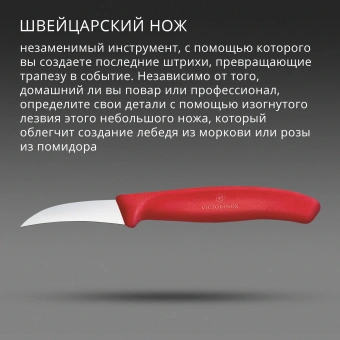 Нож кухонный Victorinox Swiss Classic (6.7501.C1) стальной для формовки лезв.60мм прямая заточка красный - купить недорого с доставкой в интернет-магазине