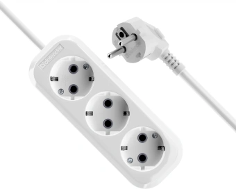 Сетевой удлинитель Defender R330 1.5м (3 розетки) белый (пакет ПЭ) - купить недорого с доставкой в интернет-магазине