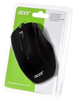 Мышь Acer OMW020 черный оптическая 1600dpi USB 4but (ZL.MCEEE.004) - купить недорого с доставкой в интернет-магазине