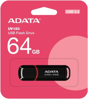 Флеш Диск A-Data 64GB AUV150 AUV150-64G-RBK USB3.0 черный - купить недорого с доставкой в интернет-магазине