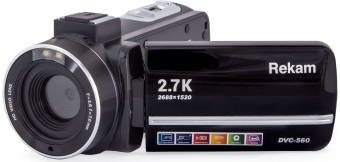 Видеокамера Rekam DVC-560 черный IS el 3" 2.7K SDHC Flash/Flash - купить недорого с доставкой в интернет-магазине