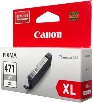 Картридж струйный Canon CLI-471XLGY 0350C001 серый для Canon MG5740/MG6840/MG7740 - купить недорого с доставкой в интернет-магазине