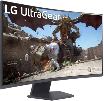Монитор LG 31.5" UltraGear 32GS60QC-B черный VA LED 16:9 HDMI матовая 3000:1 300cd 178гр/178гр 2560x1440 180Hz FreeSync DP WQ HD 2K (1440p) 7.2кг - купить недорого с доставкой в интернет-магазине