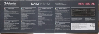 Клавиатура Defender Daily Hb-162 черный USB Multimedia (45162) - купить недорого с доставкой в интернет-магазине