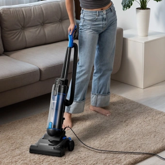 Пылесос Kitfort КТ-5318 850Вт черный/синий - купить недорого с доставкой в интернет-магазине