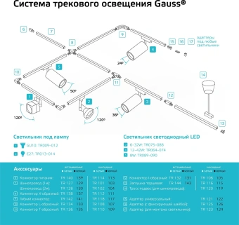 Соединитель Gauss TR137 черный - купить недорого с доставкой в интернет-магазине