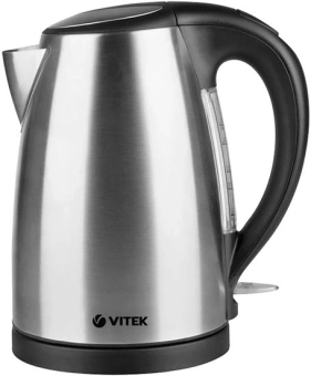 Чайник электрический Vitek VT-7002 1.8л. 2200Вт прозрачный/черный корпус: стекло/пластик - купить недорого с доставкой в интернет-магазине