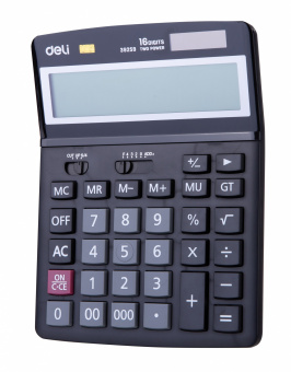 Калькулятор настольный Deli E39259 черный 16-разр. - купить недорого с доставкой в интернет-магазине