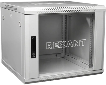 Шкаф коммутационный Rexant (04-0966-111) настенный 9U 63x63.7мм пер.дв.стекл серый - купить недорого с доставкой в интернет-магазине
