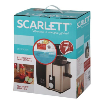 Соковыжималка центробежная Scarlett SC-JE50S35 1000Вт рез.сок.:600мл. золотистый/черный - купить недорого с доставкой в интернет-магазине