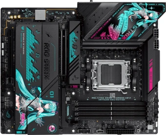 Материнская плата Asus ROG STRIX X870E-H GAMING MIKU Socket AM5 AMD X870E 4xDDR5 ATX AC`97 8ch(7.1) 5Gigabit RAID+HDMI - купить недорого с доставкой в интернет-магазине