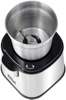 Кофемолка Kitfort КТ-1315 180Вт сист.помол.:ротац.нож вместим.:60гр серебристый - купить недорого с доставкой в интернет-магазине