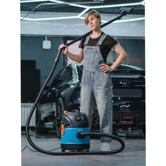 Строительный пылесос Bort BSS BSS-1220-M 1200Вт (уборка: сухая/сбор воды/выдув) синий - купить недорого с доставкой в интернет-магазине