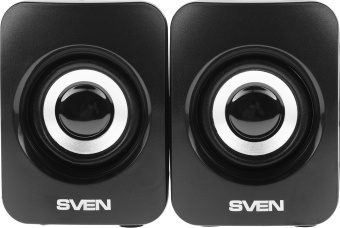 Колонки Sven 130 2.0 черный 6Вт портативные - купить недорого с доставкой в интернет-магазине