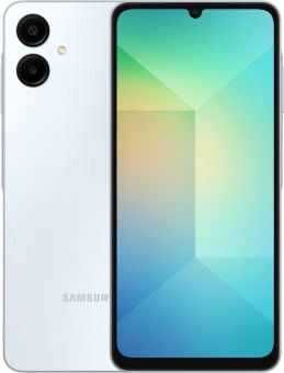 Смартфон Samsung SM-A065F Galaxy A06 64Gb 4Gb голубой моноблок 3G 4G 2Sim 6.7" 720x1600 Android 14 50Mpix 802.11 a/b/g/n/ac GPS GSM900/1800 GSM1900 microSD max1024Gb - купить недорого с доставкой в интернет-магазине