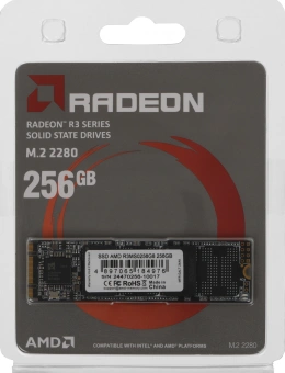 Накопитель SSD AMD SATA 256GB R3MS0256G8 Radeon M.2 2280 - купить недорого с доставкой в интернет-магазине
