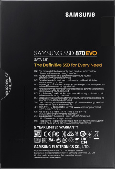 Накопитель SSD Samsung SATA-III 2TB MZ-77E2T0B/EU 870 EVO 2.5" - купить недорого с доставкой в интернет-магазине
