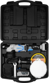 Эксцентриковая шлифмашина Deko DKCP20DA PRO D150мм аккум. жестк.кейс (085-1066) - купить недорого с доставкой в интернет-магазине